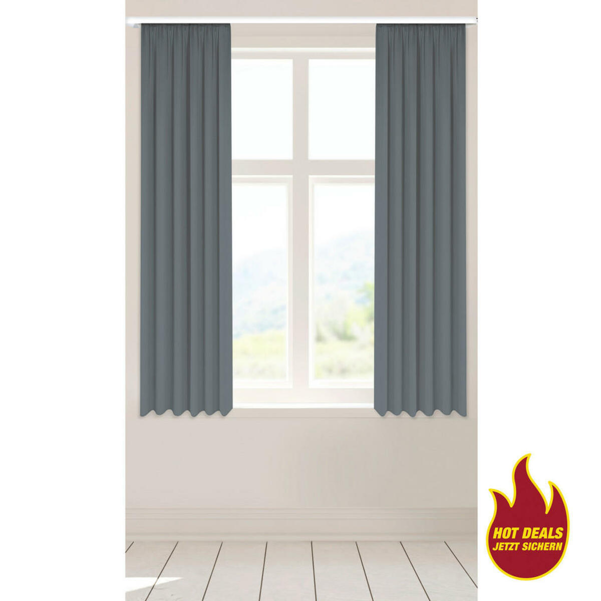 Bild 1 von Verdunklungsvorhang Juna anthrazit B/L: ca. 135x175 cm