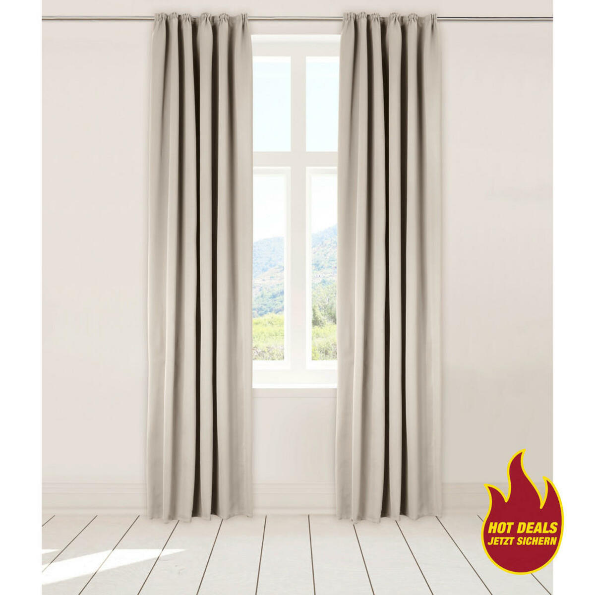 Bild 1 von Verdunklungsvorhang Juna kitt B/L: ca. 135x245 cm
