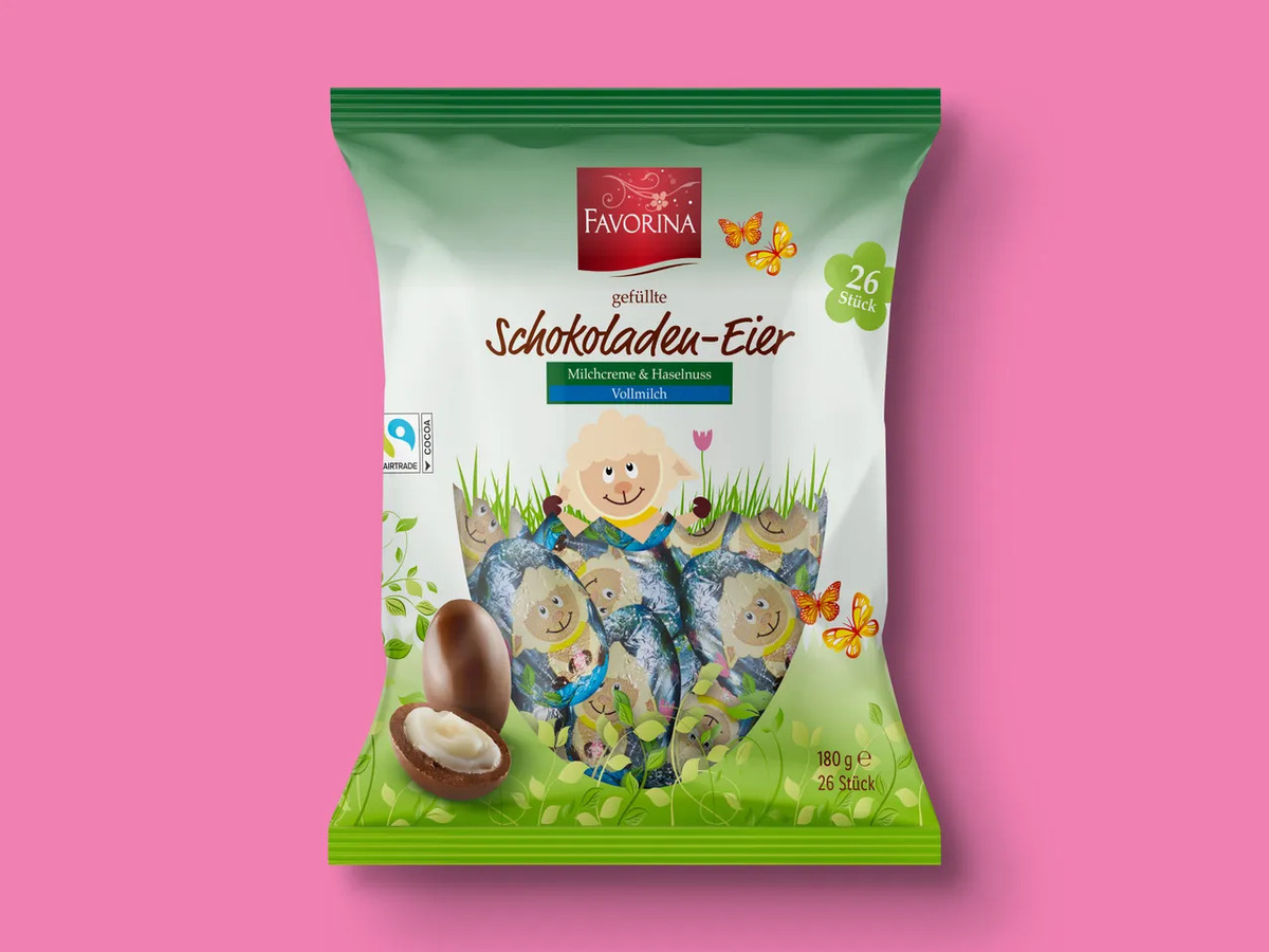 Favorina Gefüllte Schokoladen-Eier, 180 g von Lidl ansehen!