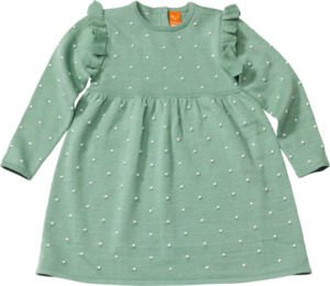 PUSBLU Kinder Kleid, Gr. 110, aus Baumwolle, grün