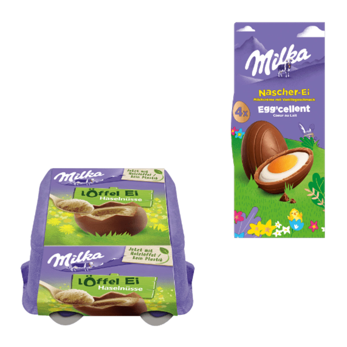 Bild 1 von MILKA Löffel-Eier / Nascher-Ei