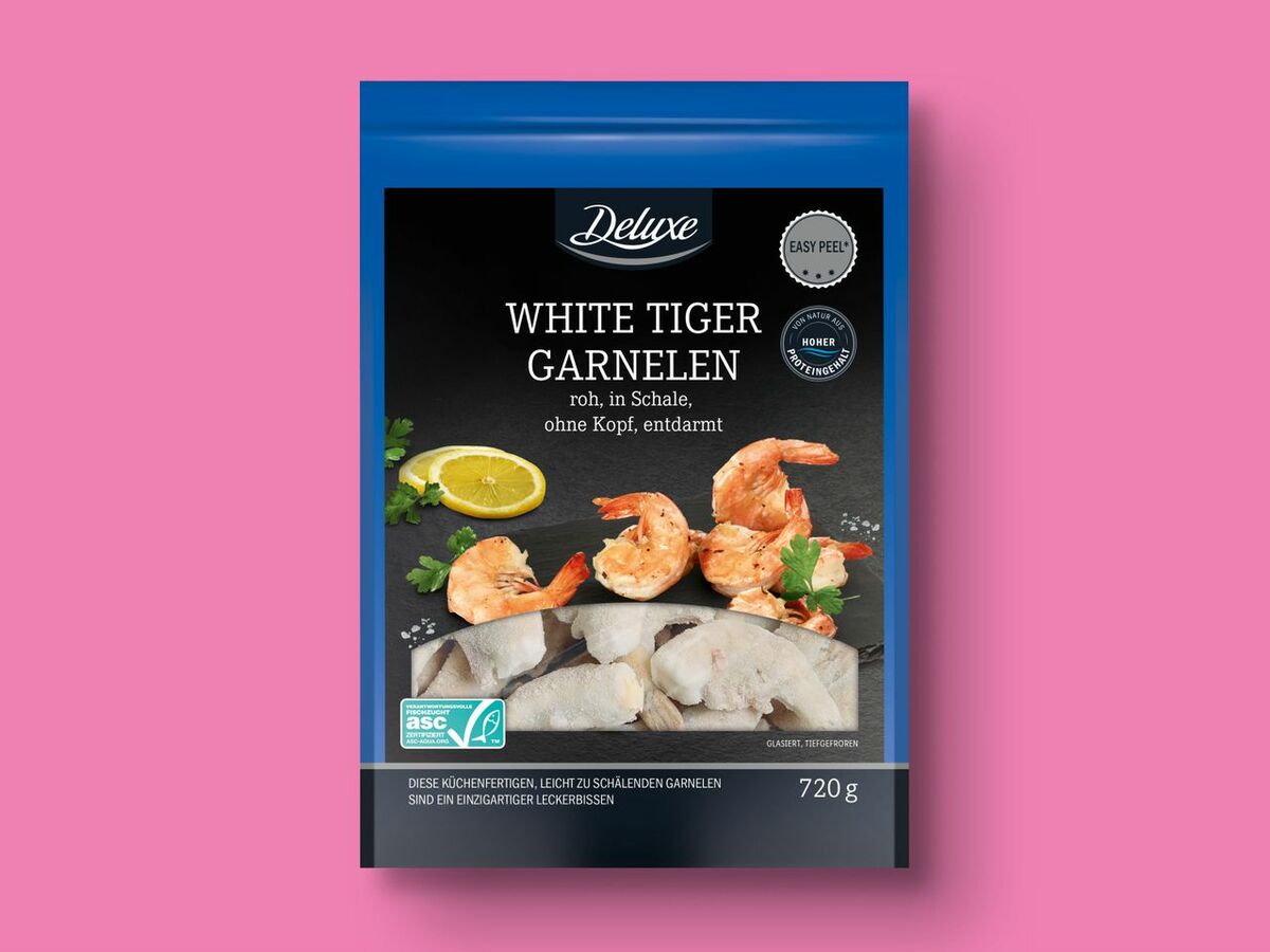 Bild 1 von Deluxe ASC White Tiger Garnelen, 
         800 g; Abtropfgewicht: 720 g