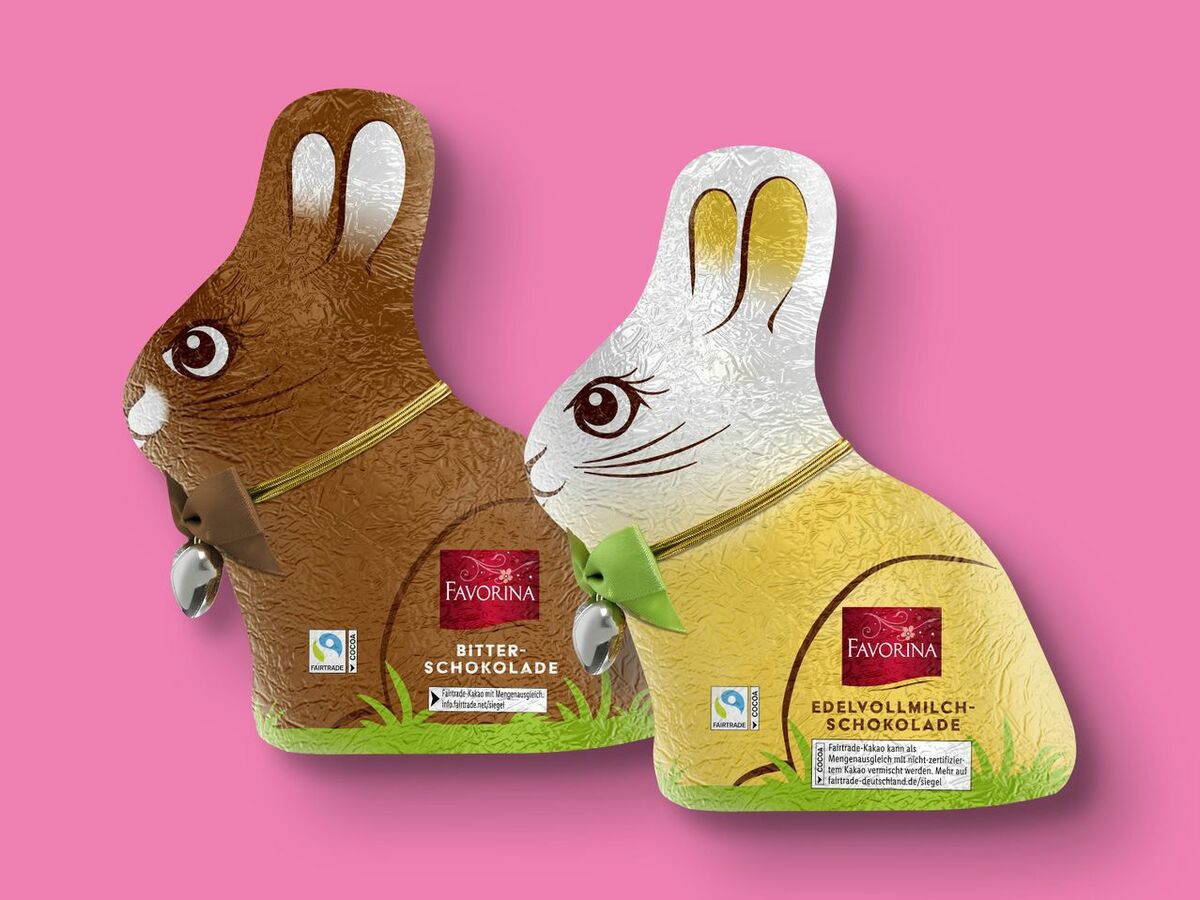 Bild 1 von Favorina Sitzhase mit Schleife, 
         150 g