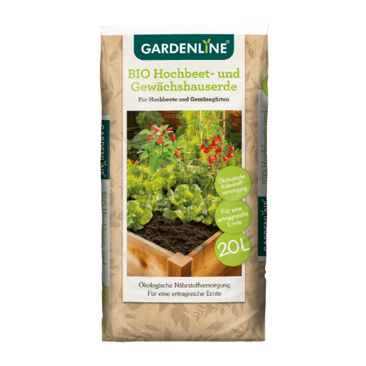 Bild 1 von GARDENLINE Bio-Hochbeet- und Gewächshauserde 20L