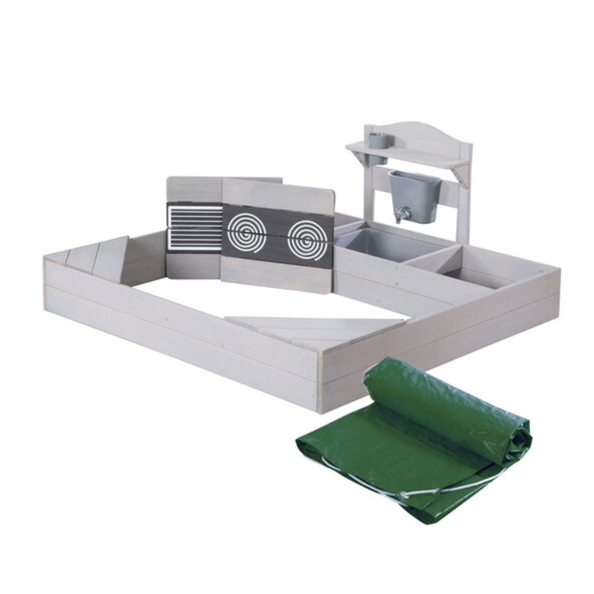 Bild 1 von Sandkasten mit Matschküche, inkl. Abdeckplane