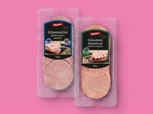 Dulano Entenbrust/Schweinefilet, gebacken, 
         100/80 g