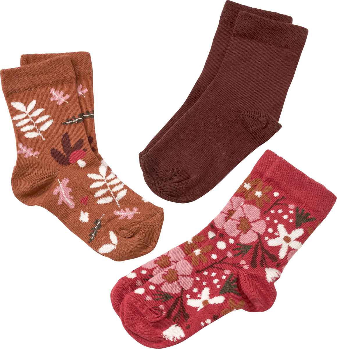 Bild 1 von ALANA Socken mit Blumen-Muster, pink + orange, Gr. 33/35