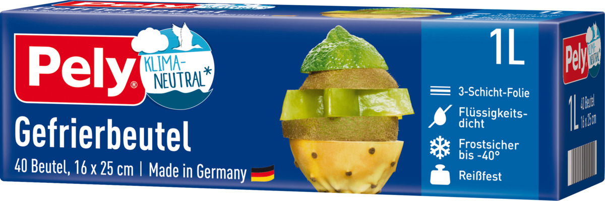 Bild 1 von PELY® KLIMANEUTRAL  Gefrierbeutel 1 L