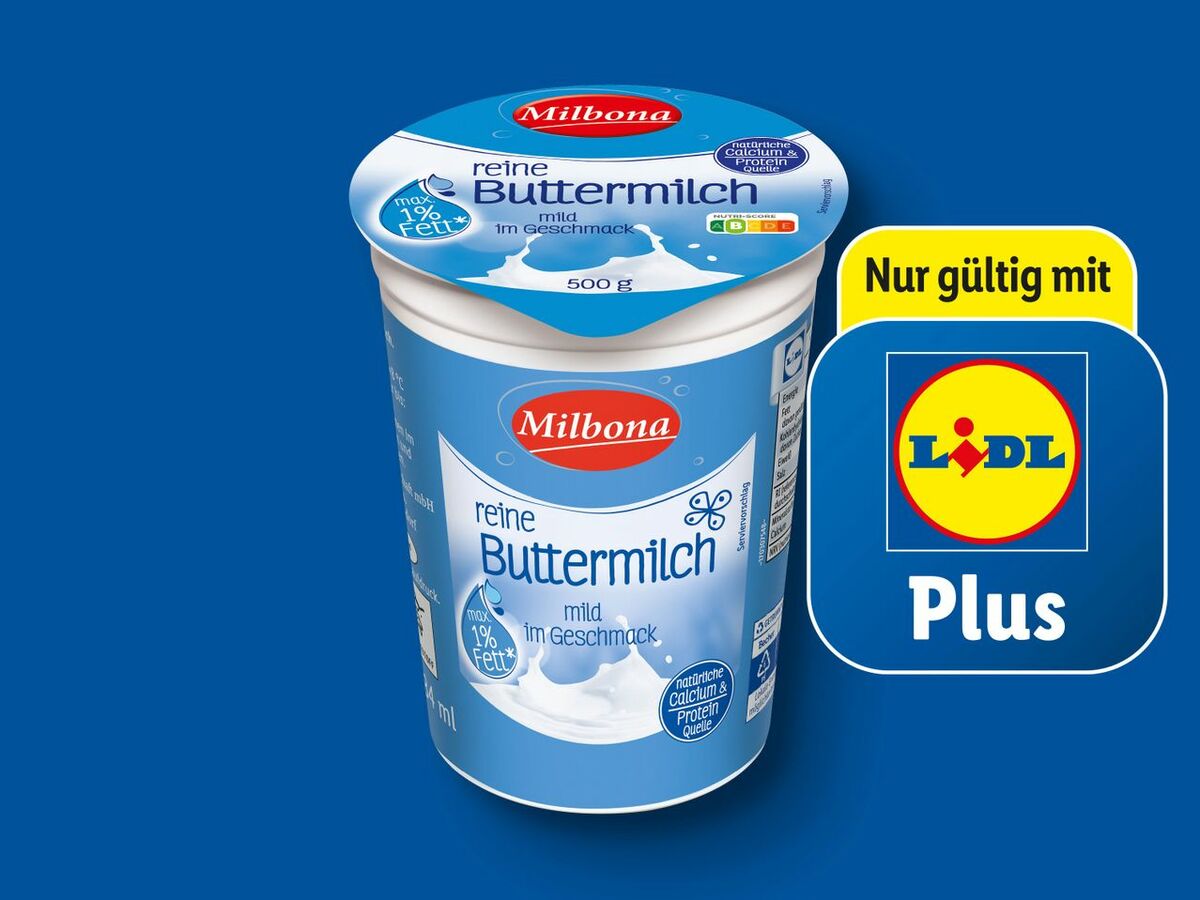 Bild 1 von Milbona Reine Buttermilch, 
         500 g