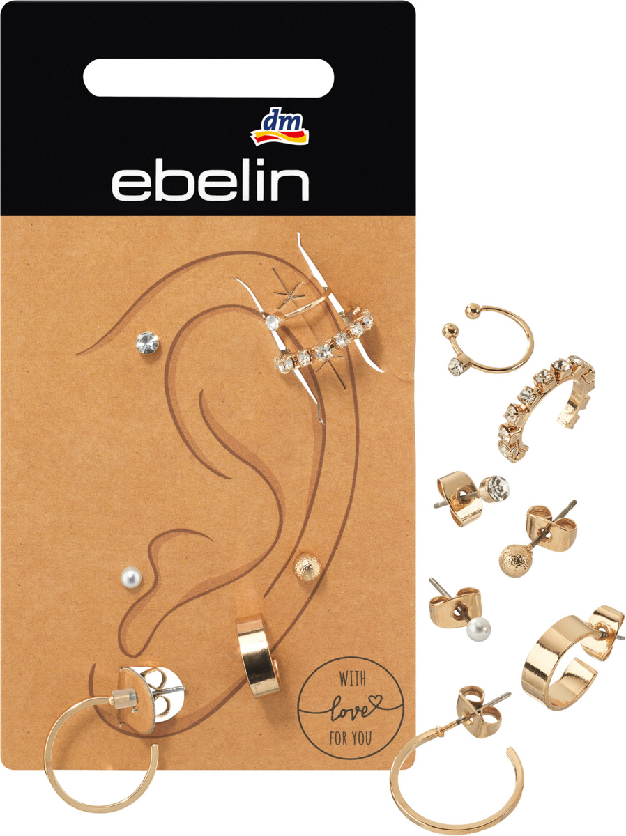 Bild 1 von ebelin Mehrfachohrstecker Gold-Optik