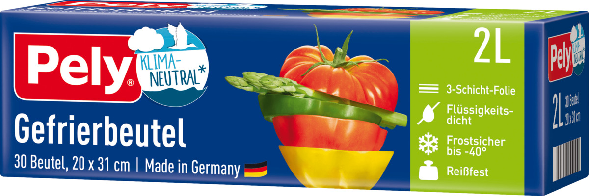 Bild 1 von PELY® KLIMANEUTRAL  Gefrierbeutel 2 L
