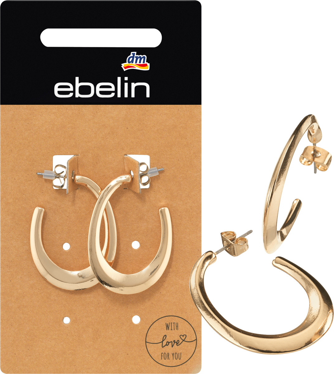 Bild 1 von ebelin Creolen-Set Gold-Optik Oval