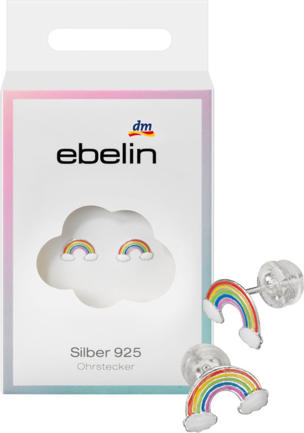 Bild 1 von ebelin Ohrstecker Kind Regenbogen 925 Silber