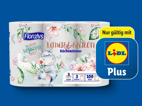 Bild 1 von Floralys Küchentücher mit Dekor, 
         3x 100 Blatt