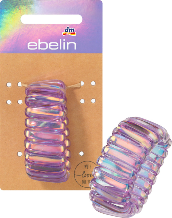 Bild 1 von ebelin Spiralhaargummi Holo-Optik