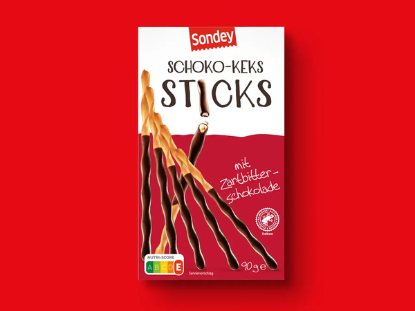 Bild 1 von Sondey Schoko-Keks Sticks, 
         90 g