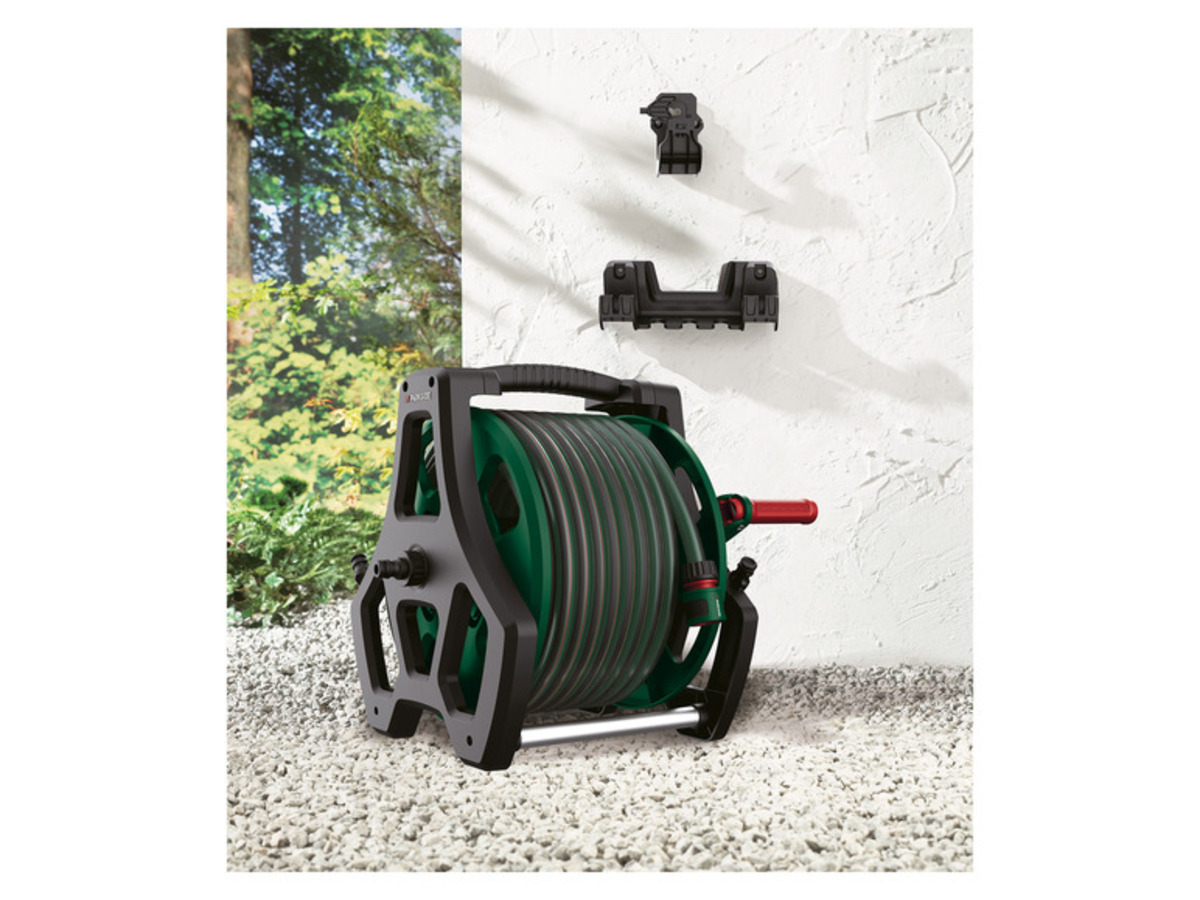 Bild 2 von PARKSIDE® Wand-Schlauchtrommel, 20 m (½"), witterungsbeständig, 
         20-m
