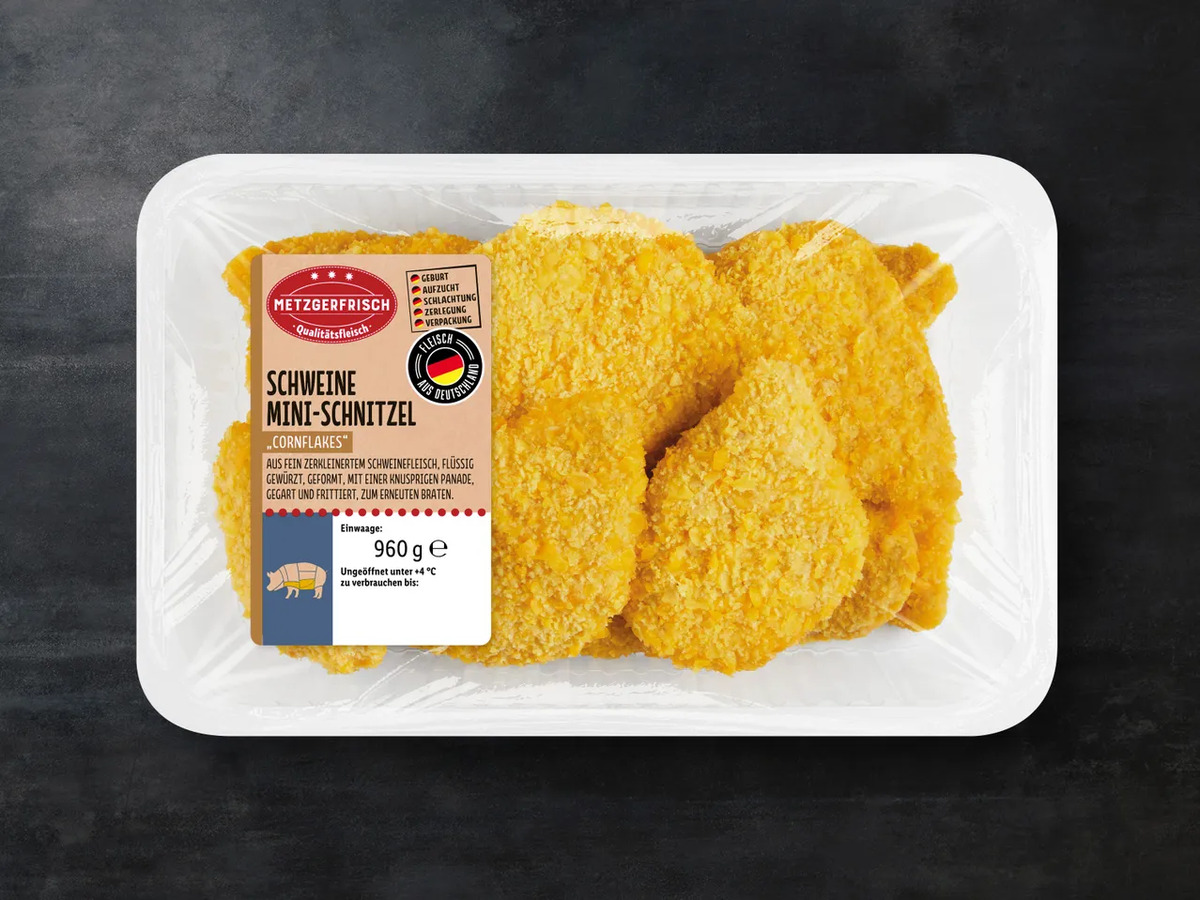 Bild 1 von Metzgerfrisch Schweine Mini-Schnitzel „Cornflakes”, 
         960 g