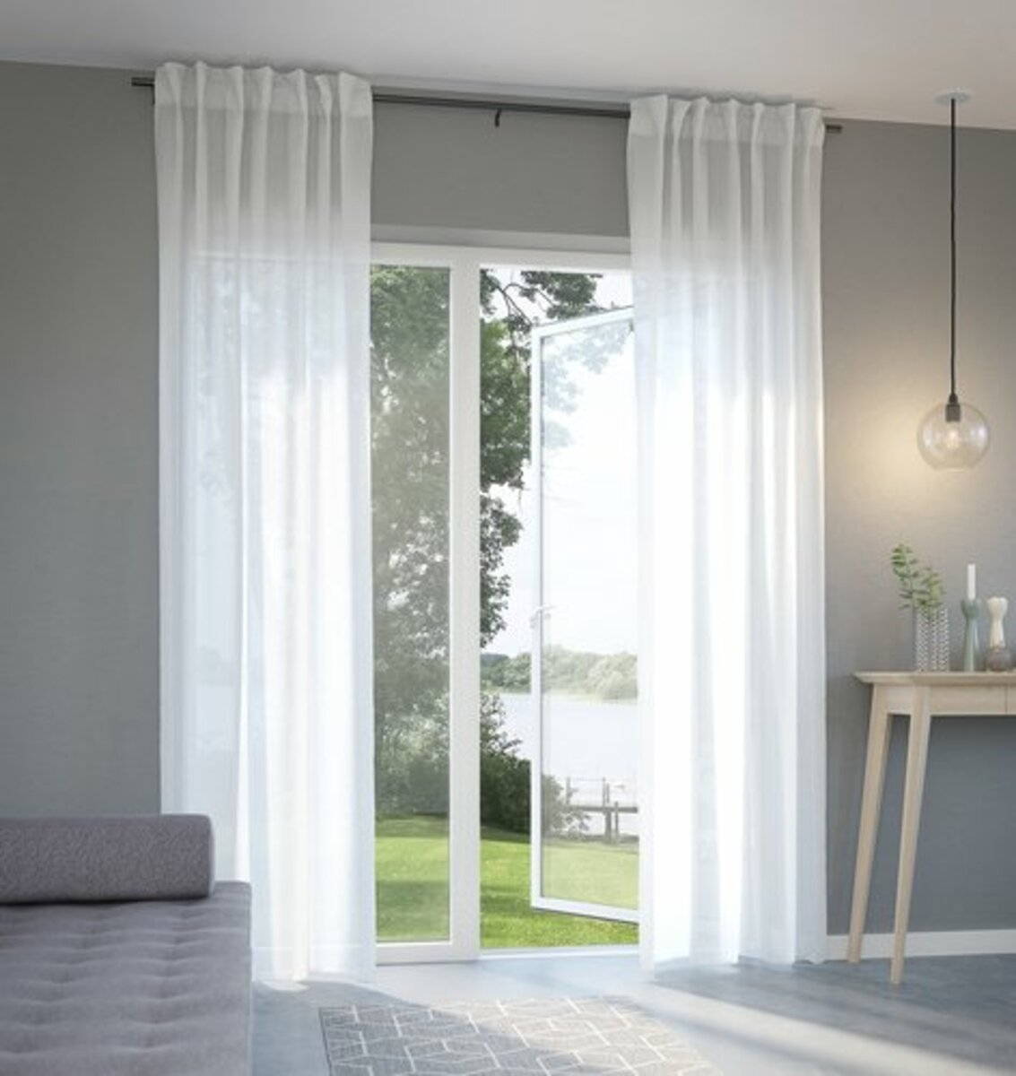 Bild 4 von Dekoschal BOLMEN 1x140x300 Knitter-Optik off-white