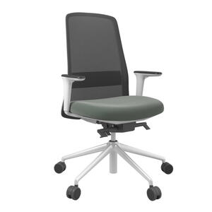 Drehstuhl, Schwarz, Weiß, Olivgrün, Metall, Kunststoff, Textil, Drehkreuz, 70x103-115x70 cm, Stoffauswahl, Sitzfläche 360° drehbar, Arbeitszimmer, Bürostühle, Drehstühle