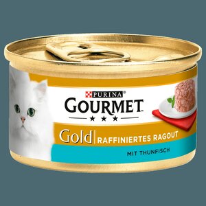 Gourmet Gold Katzenfutter Ragout mit Thunfisch 85g