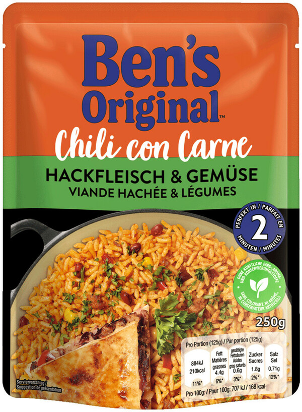 Bild 1 von Ben's Original Express Chili con Carne Hackfleisch & Gemüse 250G