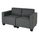 Bild 1 von Modular 2-Sitzer Sofa Couch Moncalieri, Kunstleder ~ dunkelgrau