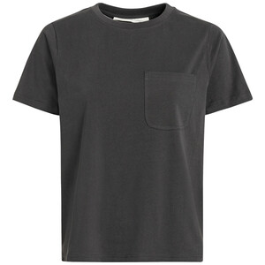 Damen T-Shirt mit Brusttasche DUNKELGRAU