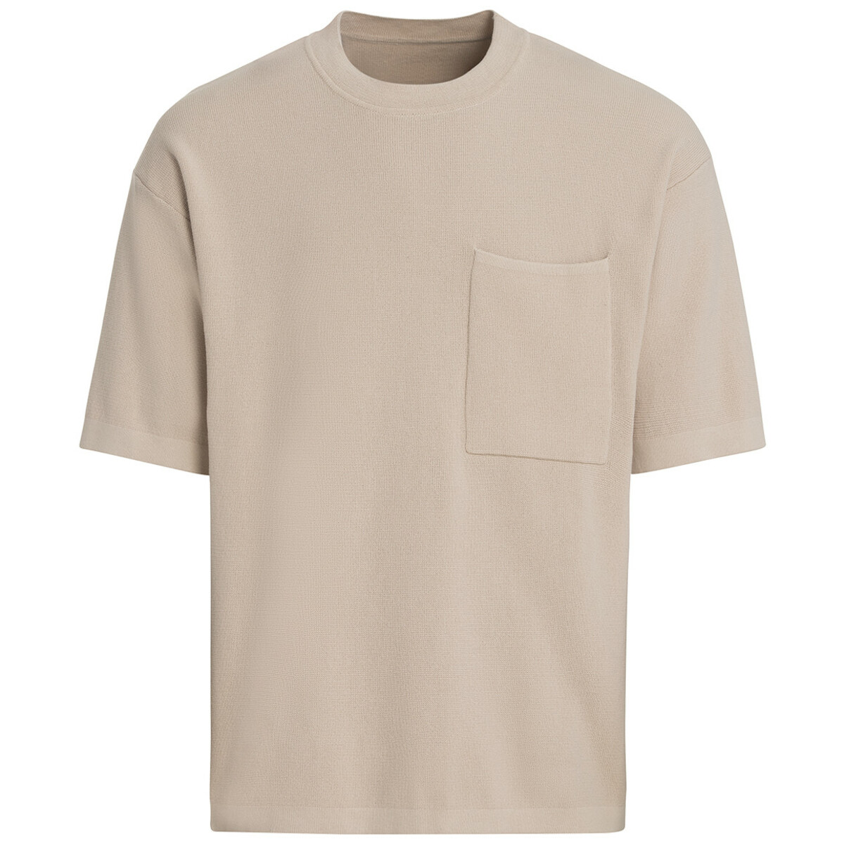 Bild 1 von Herren Strick-T-Shirt mit Brusttasche BEIGE