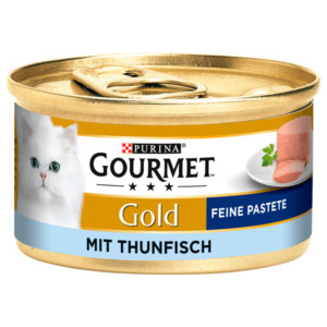 Gourmet Katzenfutter Gold Feine Pastete mit Thunfisch 85g