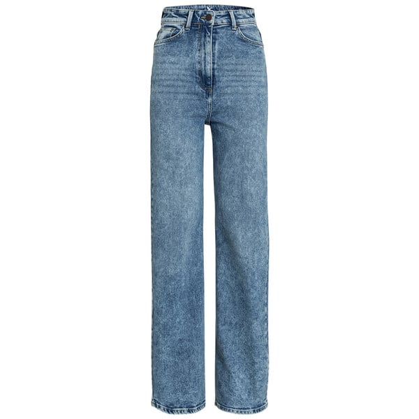 Bild 1 von Damen Straight-Jeans mit Used-Waschung HELLBLAU