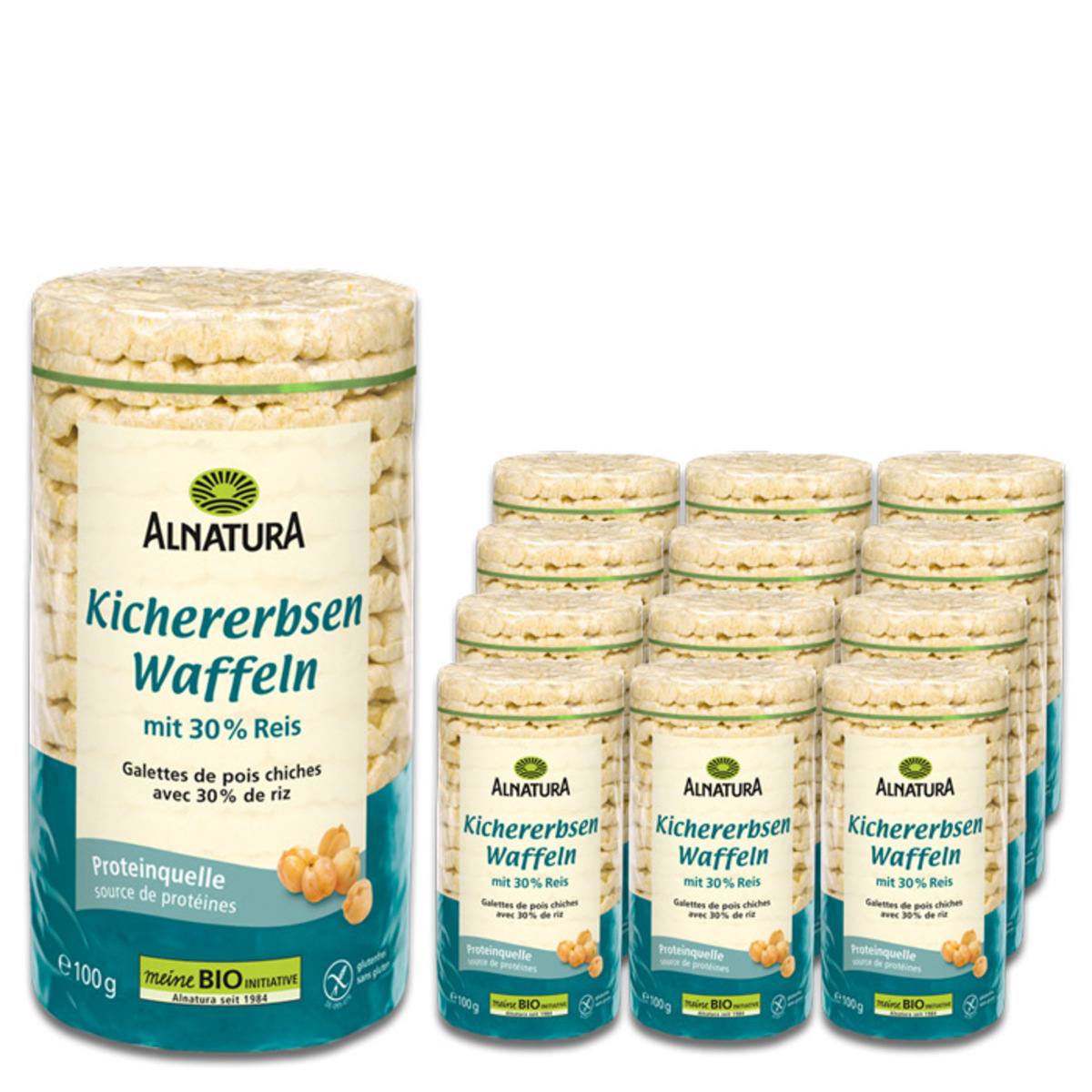 Bild 1 von Alnatura Bio Kichererbsenwaffeln 12x100G