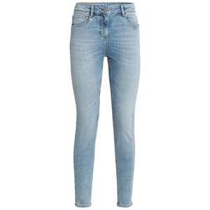 Damen Skinny-Jeans mit Used-Waschung HELLBLAU