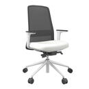 Bild 1 von Drehstuhl, Schwarz, Weiß, Metall, Kunststoff, Textil, Drehkreuz, 70x103-115x70 cm, Stoffauswahl, Sitzfläche 360° drehbar, Arbeitszimmer, Bürostühle, Drehstühle