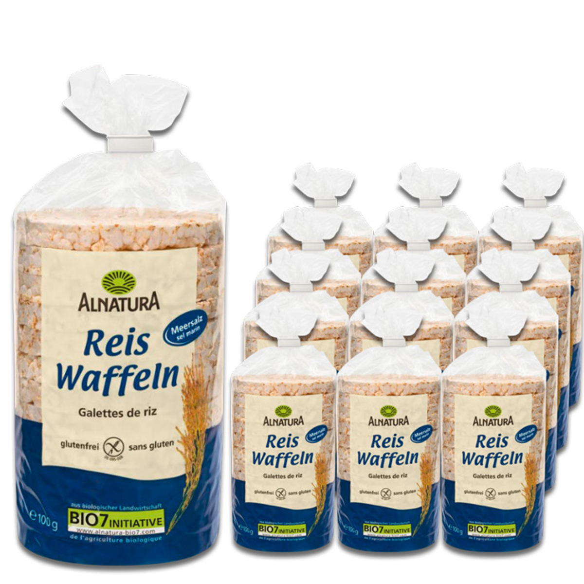 Bild 1 von Alnatura Bio Reiswaffeln Meersalz 12x100G