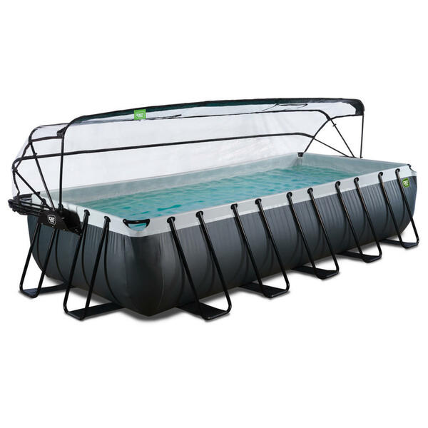 Bild 1 von Exit Pool-Set, Schwarz, Kunststoff, 4-teilig, 320x220x610 cm, CE, Freizeit, Pools und Wasserspaß, Pools, Aufstellpools