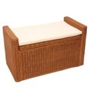 Bild 1 von Aufbewahrungstruhe Genua Rattan mit Kissen 88cm ~ honigfarben