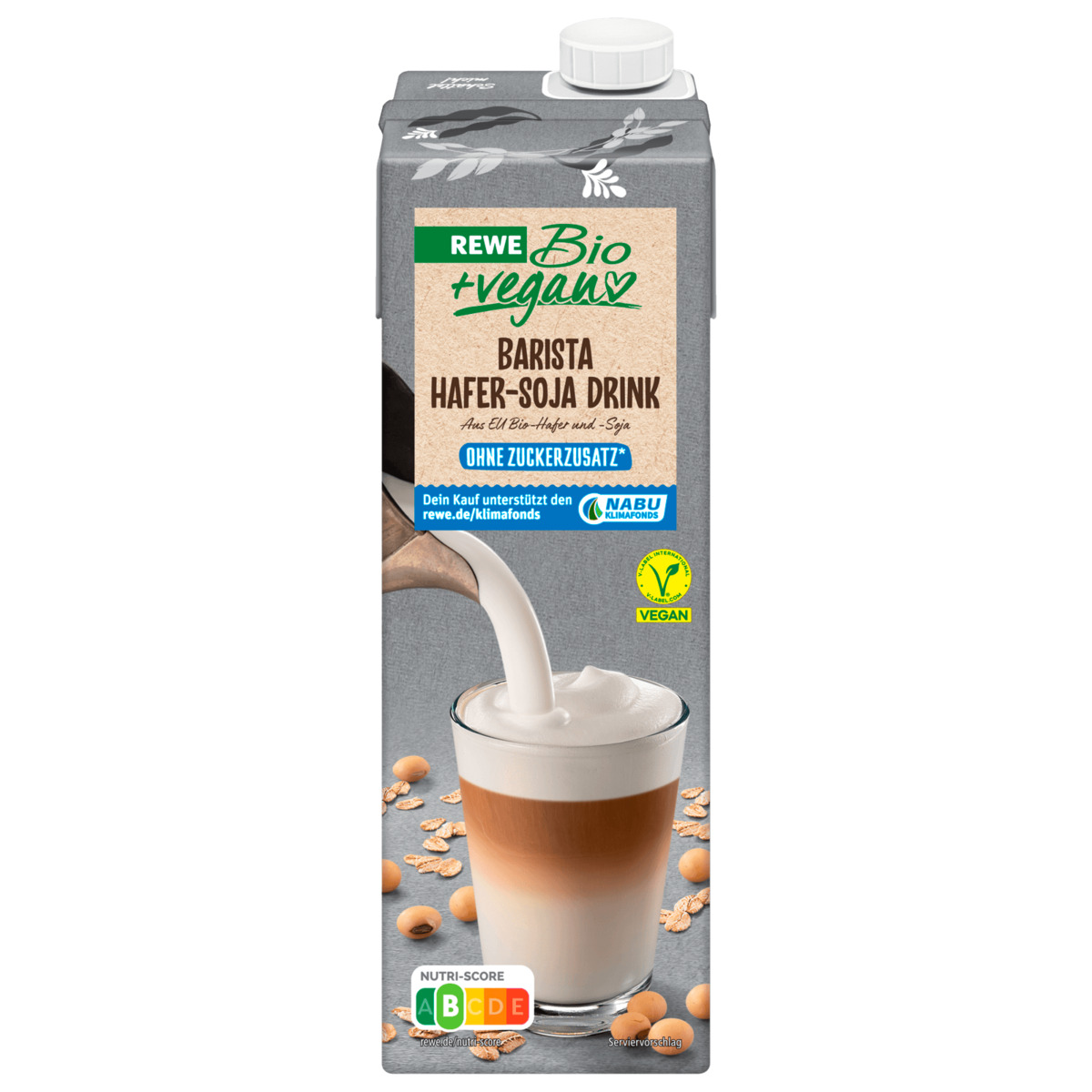 Bild 1 von REWE Bio + vegan Barista Hafer-Soja Drink 1l