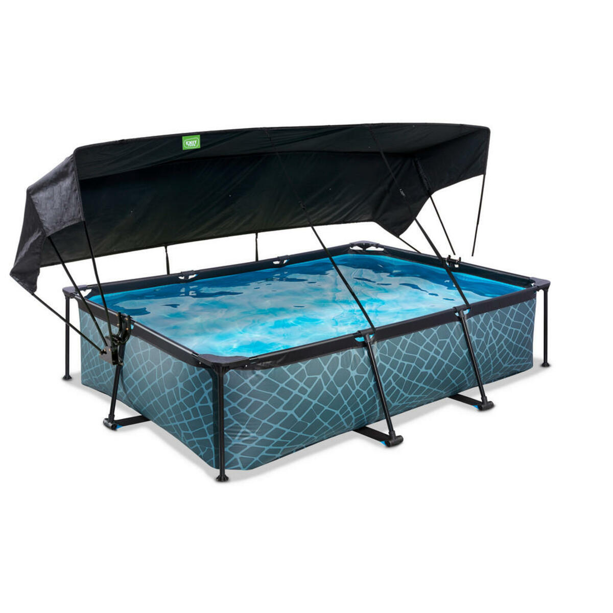 Bild 1 von Exit Pool-Set, Grau, Kunststoff, Steinoptik, 200x65x300 cm, CE, Freizeit, Pools und Wasserspaß, Pools, Aufstellpools