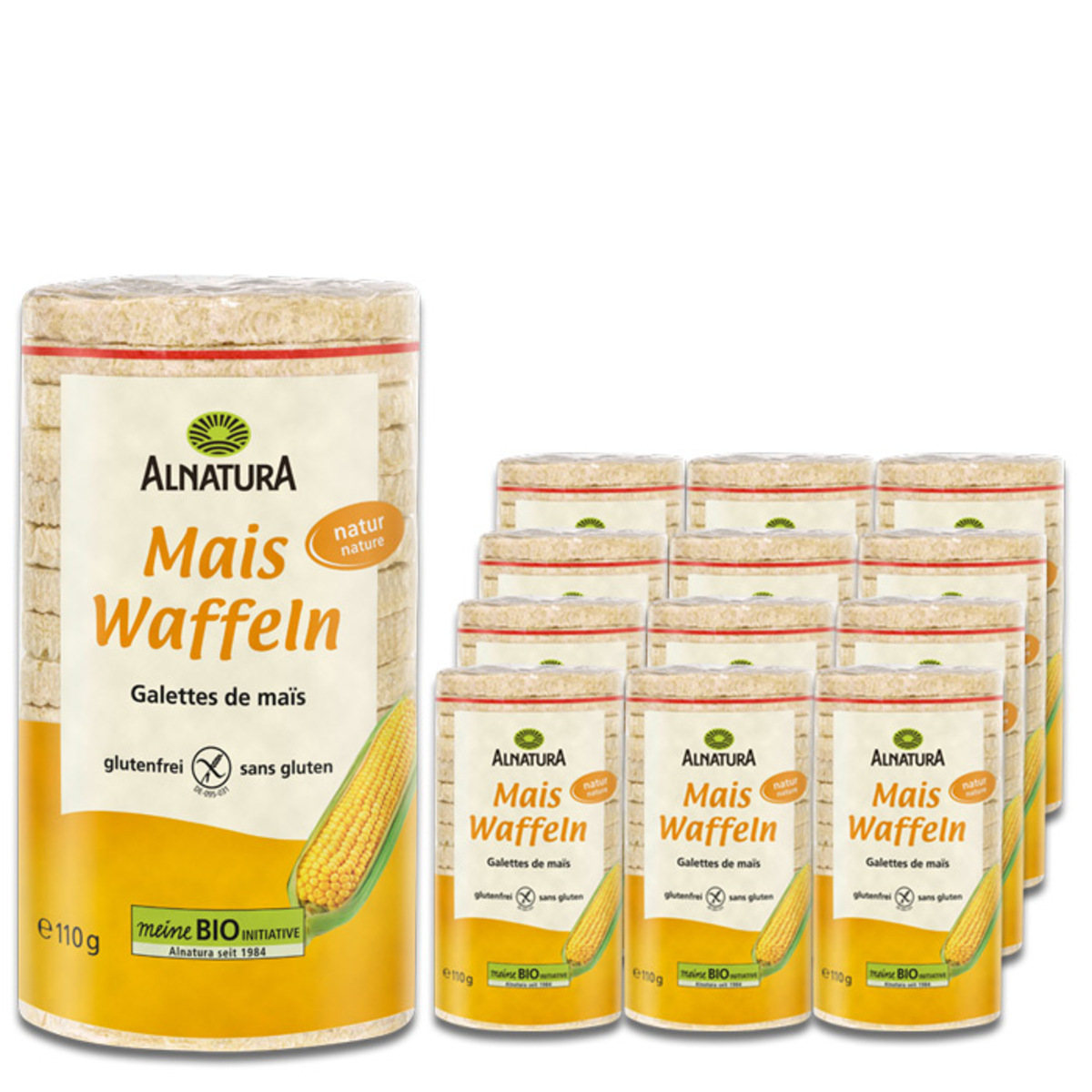Bild 1 von Alnatura Bio Maiswaffel natur 12x110G