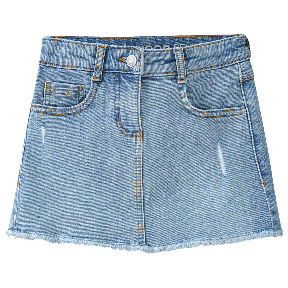 Bild 1 von Mädchen Jeansrock im Used-Look HELLBLAU