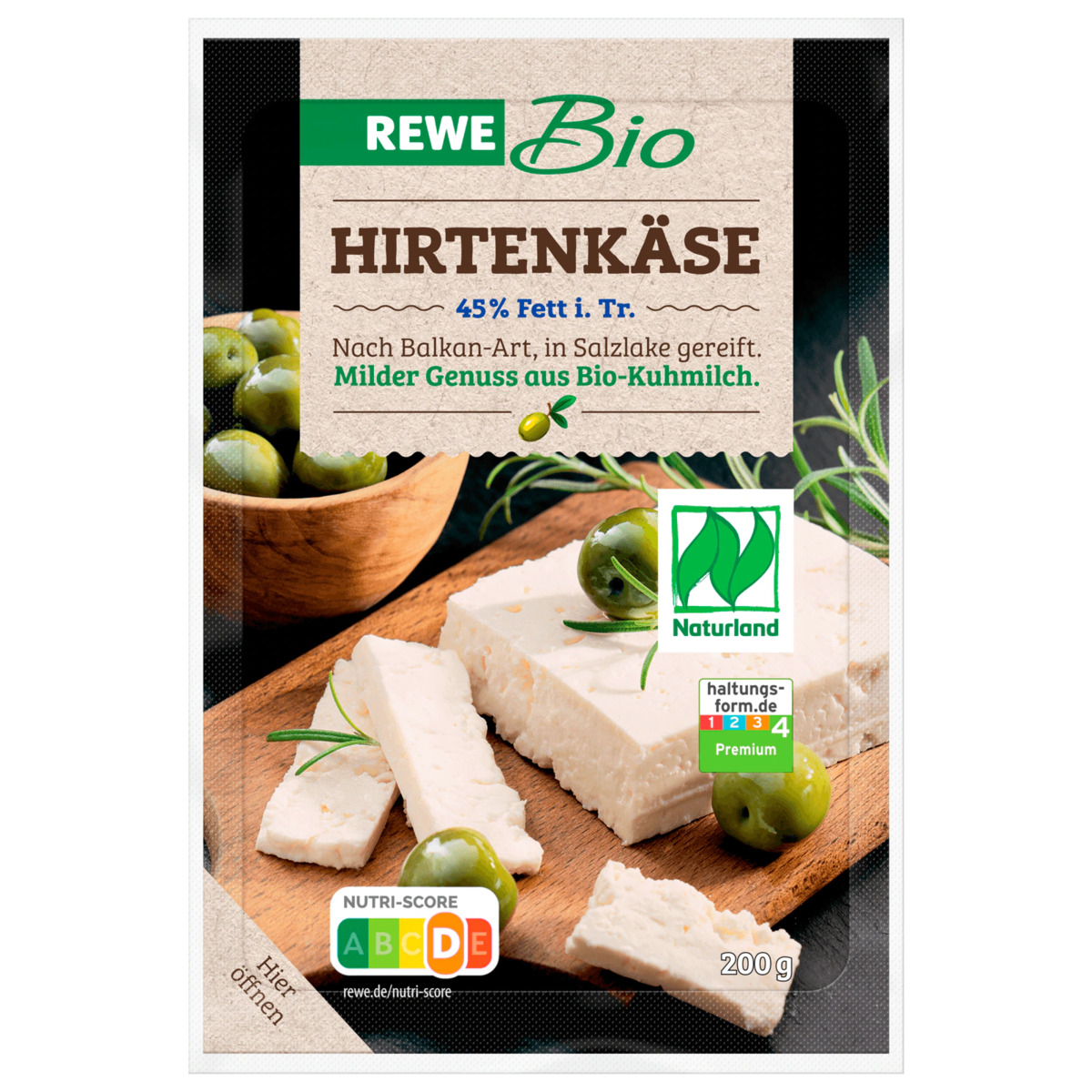 Bild 1 von REWE Bio Hirtenkäse 45% 200g