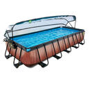 Bild 1 von Exit Pool-Set, Braun, Kunststoff, Holzoptik, 320x220x610 cm, CE, Freizeit, Pools und Wasserspaß, Pools, Aufstellpools