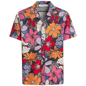 Herren Hawaiihemd mit Blumen-Dessin BUNT