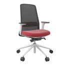 Bild 1 von Drehstuhl, Rot, Schwarz, Weiß, Metall, Kunststoff, Textil, Drehkreuz, 70x103-115x70 cm, Stoffauswahl, Sitzfläche 360° drehbar, Arbeitszimmer, Bürostühle, Drehstühle