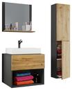 Bild 1 von Badezimmer ''Lendas'', in Honigeiche/Anthrazit, 4-tlg, Anthrazit, Honigeiche