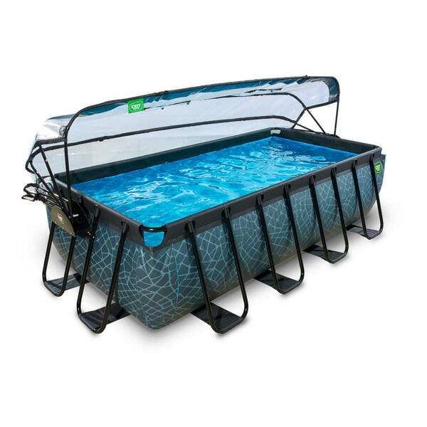 Bild 1 von Exit Pool-Set, Grau, Kunststoff, 250x181x450 cm, CE, Freizeit, Pools und Wasserspaß, Pools, Aufstellpools