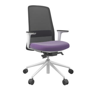 Drehstuhl, Lila, Schwarz, Weiß, Metall, Kunststoff, Textil, Drehkreuz, 70x103-115x70 cm, Stoffauswahl, Sitzfläche 360° drehbar, Arbeitszimmer, Bürostühle, Drehstühle