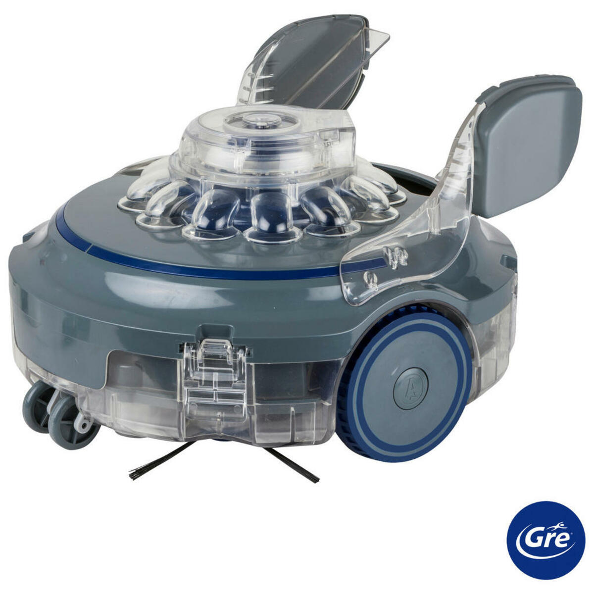 Bild 1 von Gre Poolroboter, Blau, Grau, Transparent, Kunststoff, 38.5x35.5x23.9 cm, Freizeit, Pools und Wasserspaß, Poolzubehör, Poolroboter