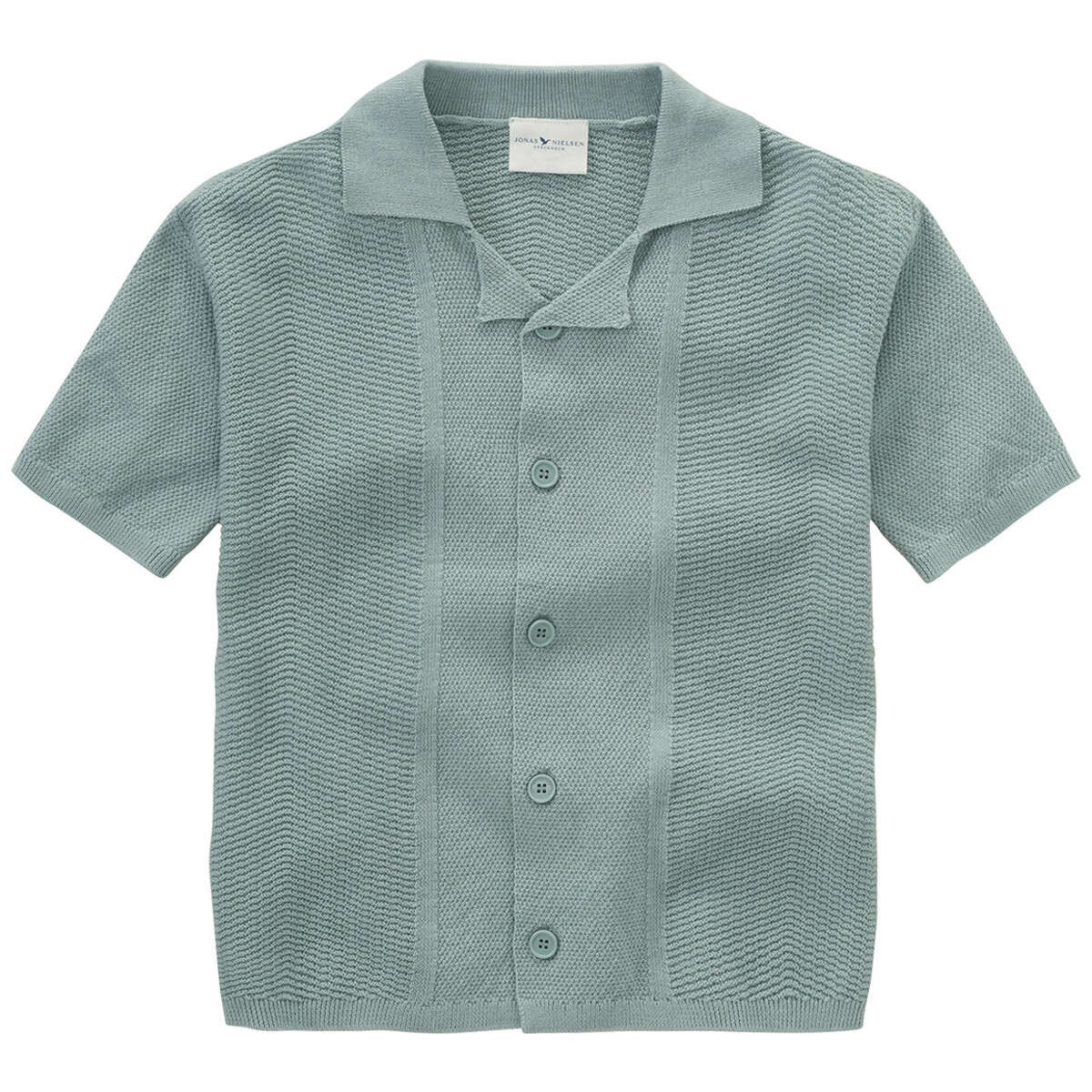 Bild 1 von Jungen Strick-Hemd mit kurzen Ärmeln HELLTÜRKIS